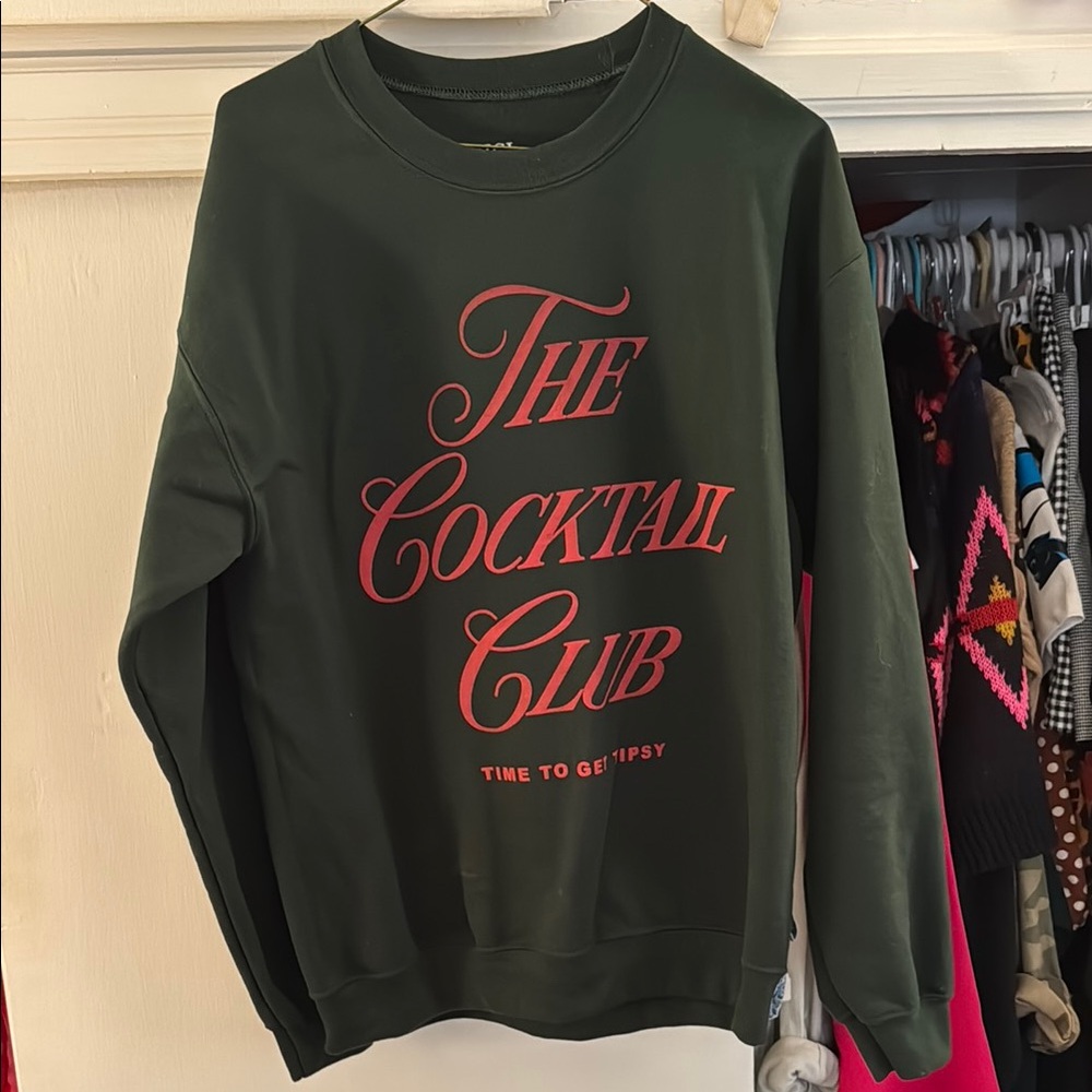 Green Crewneck Sweater VICI Cocktail Club
